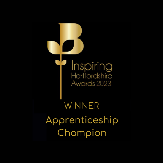 Inspiring Herts Apprenticeship Champion award winners DLRC